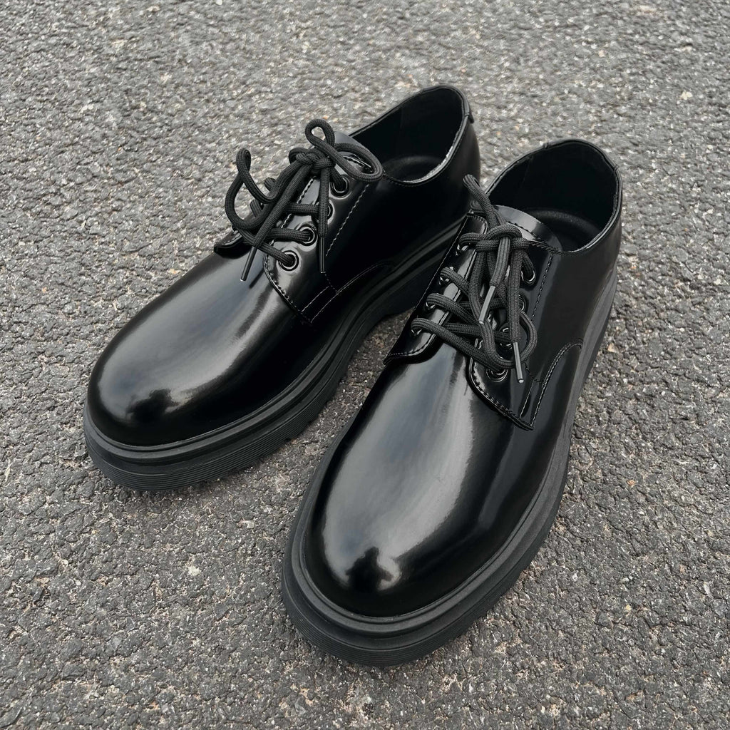 Men's Height Increasing Vibe Wind Low-top Cleanfit Big Head Leather Shoes