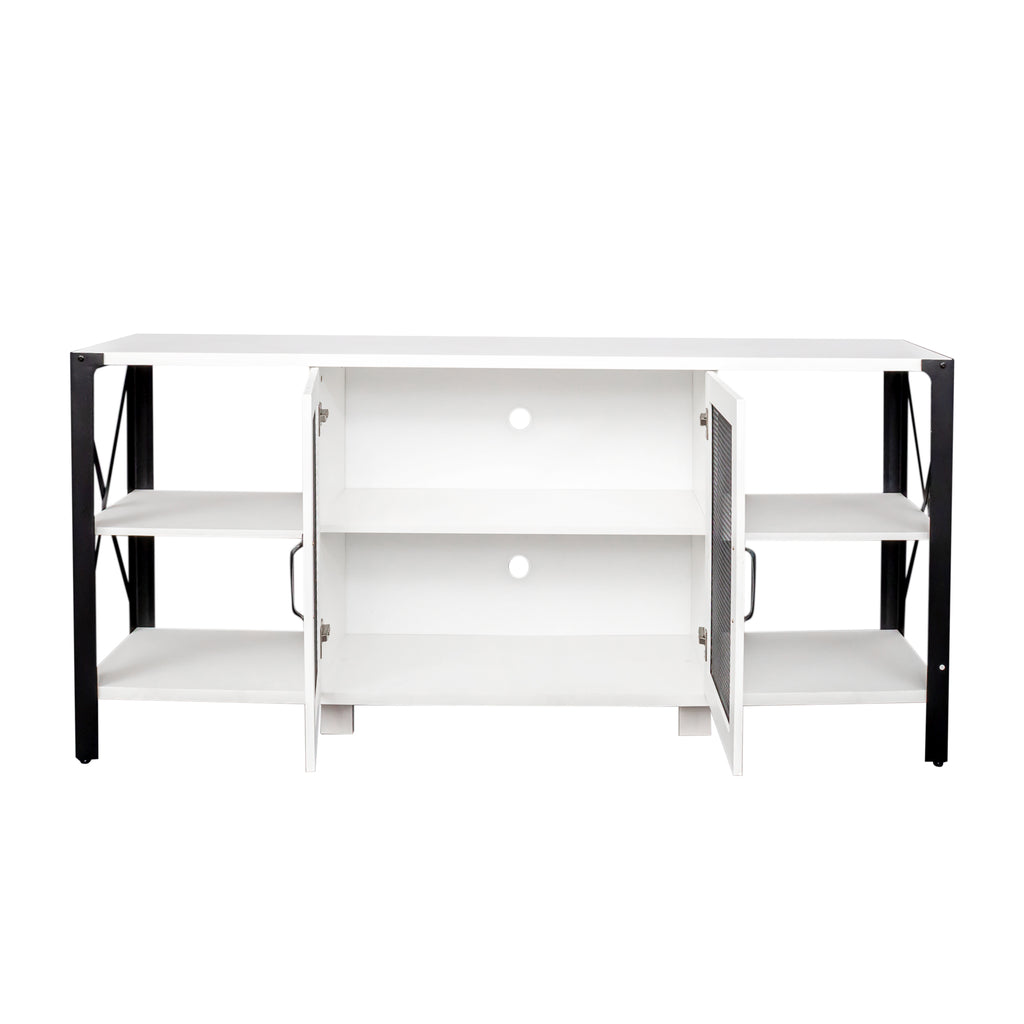 TV Stands For Living Room, Industrial TV Stand For Bedroom Furniture, Farmhouse TV Stand 80 Inch Television Stand , Modern Horizontal Wood And Metal Open Bookshelf