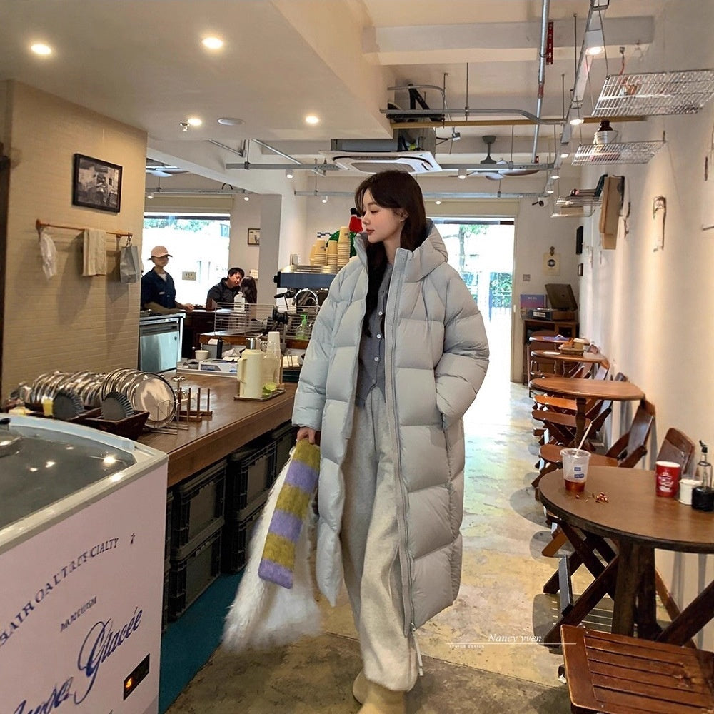 Women's Mid-length New Korean-style Loose Over-the-knee Padded Puffer Coat