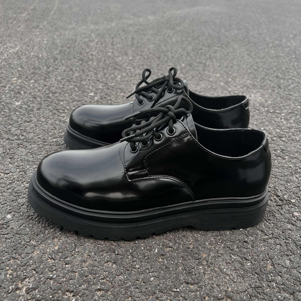 Men's Height Increasing Vibe Wind Low-top Cleanfit Big Head Leather Shoes