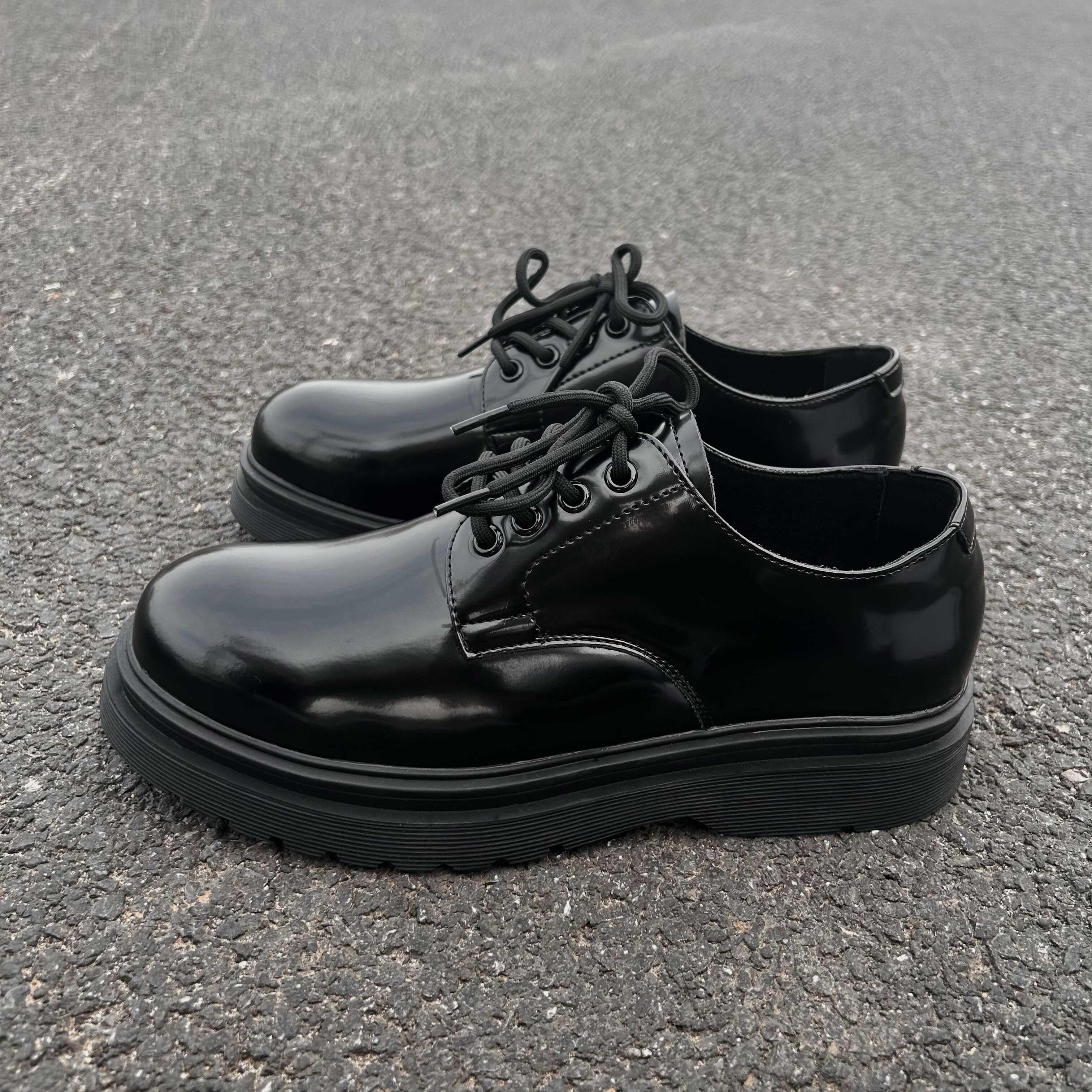 Men's Height Increasing Vibe Wind Low-top Cleanfit Big Head Leather Shoes